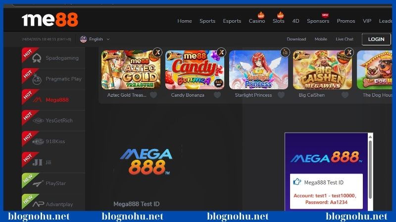 Nổ hũ Me88 - Tất tần tật về nền tảng game slot cực chất 3 Mega888 cung cấp vô vàn tựa game slot thú vị